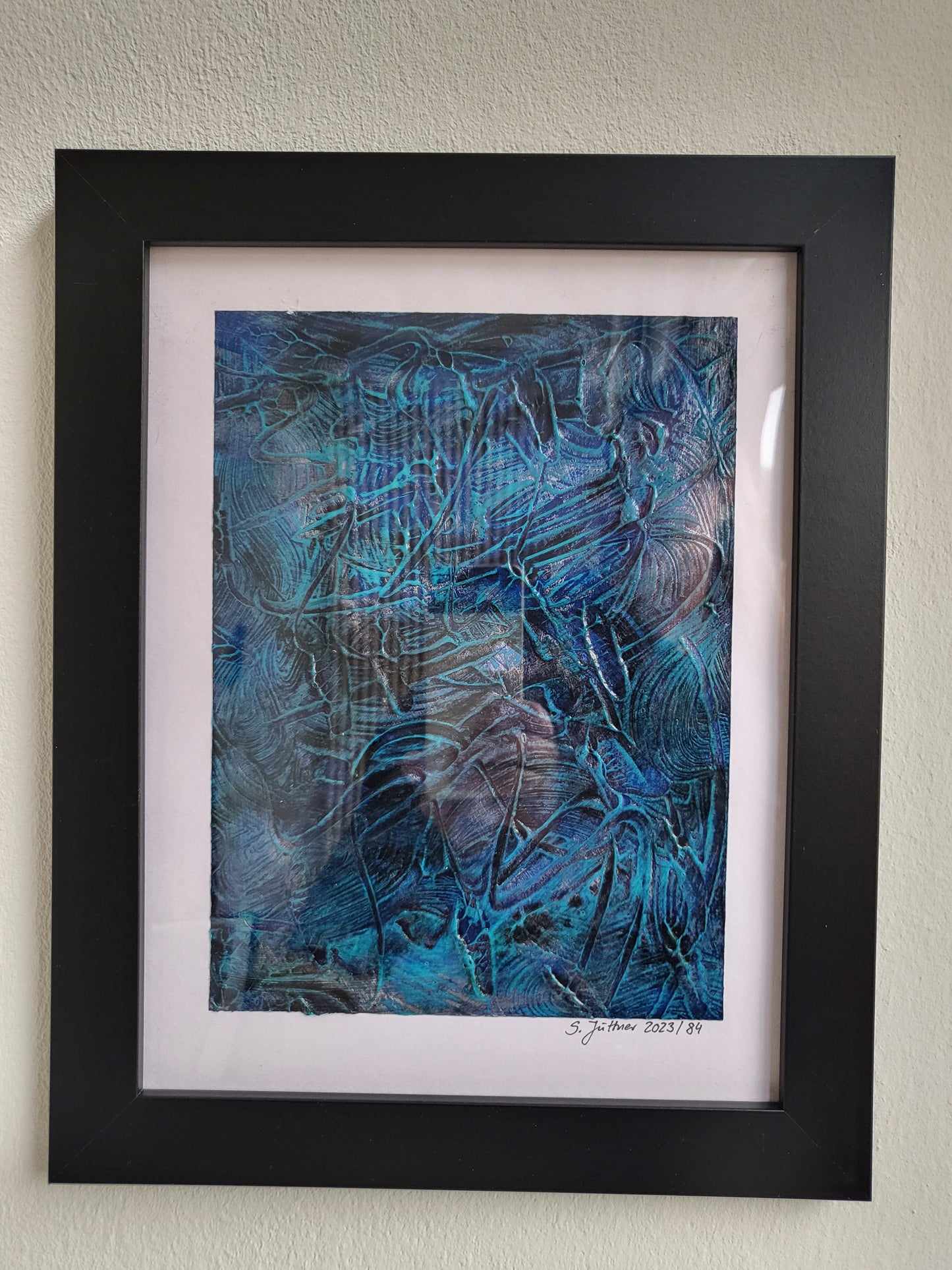 Unikat – Acrylmalerei Nr. 2023/84 "Kunst und Inspiration der Seele in Blau" – JüttnerArt-Collection